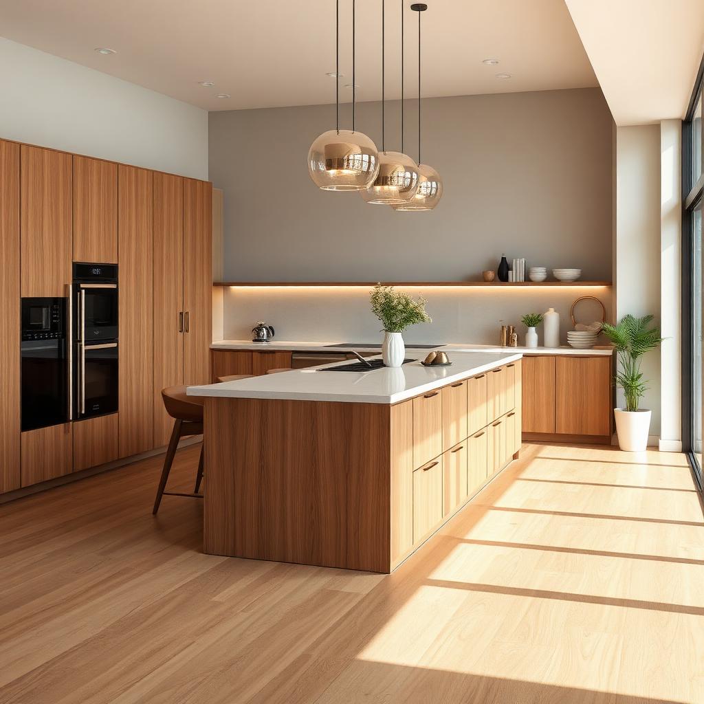 Luxe PVC vloer in warm interieur